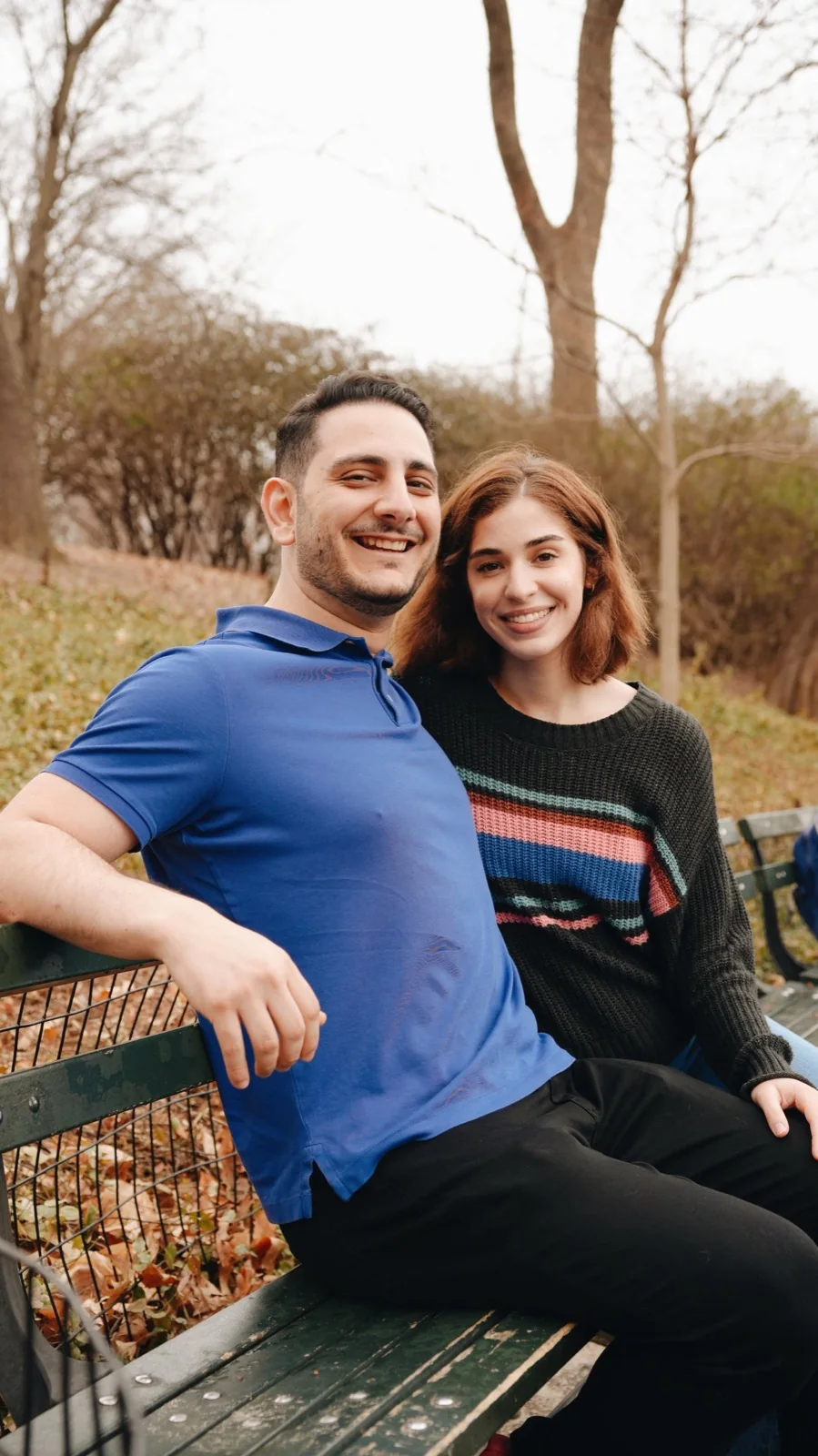 A couple together in a New York park